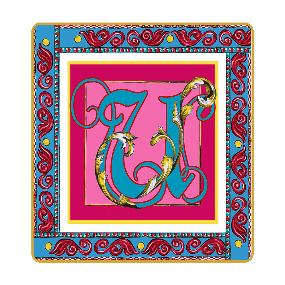 Подарочный мини-поднос ORTIGIA "Letter U" — BACI MILANO, Италия