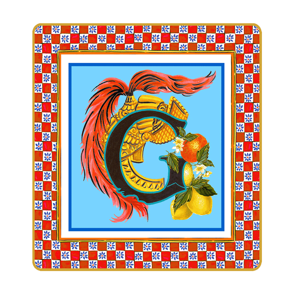 Подарочный мини-поднос ORTIGIA "Letter G" — BACI MILANO, Италия