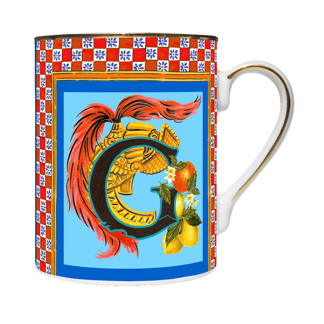 Кружка ORTIGIA "Letter G" — BACI MILANO, Италия