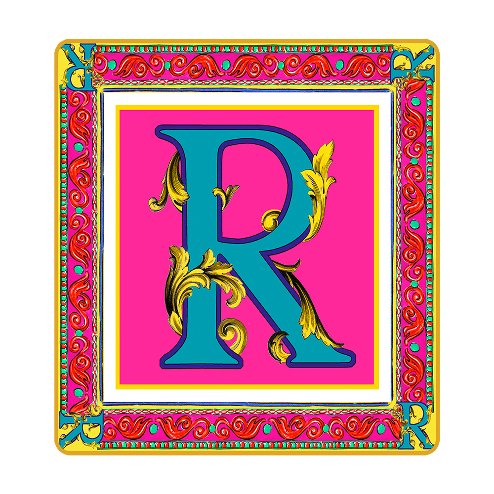 Подарочный мини-поднос ORTIGIA "Letter R" — BACI MILANO, Италия