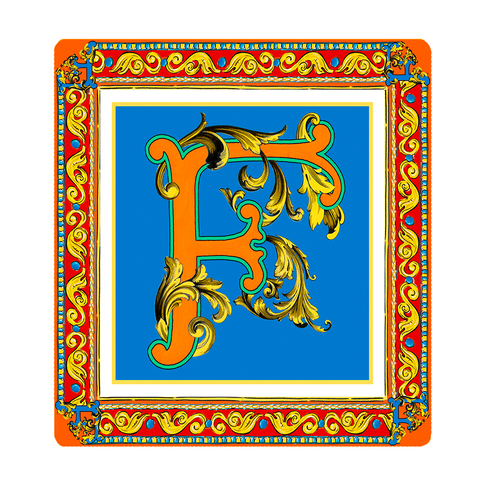 Подарочный мини-поднос ORTIGIA "Letter F" — BACI MILANO, Италия