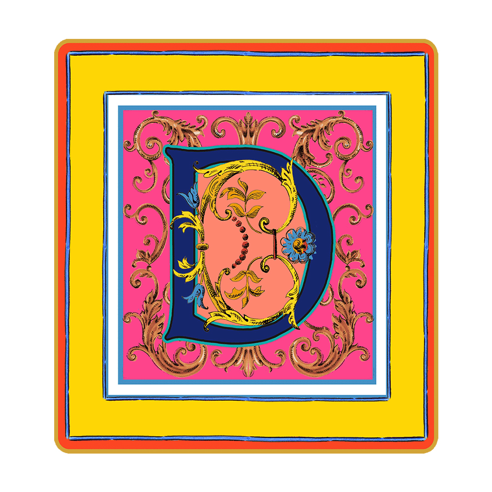 Подарочный мини-поднос ORTIGIA "Letter D" — BACI MILANO, Италия