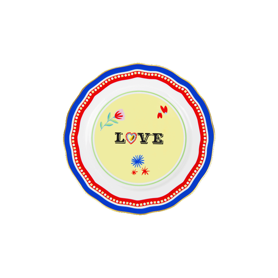 Тарелка десертная MAMMA MIA "LOVE" — BACI MILANO, Италия