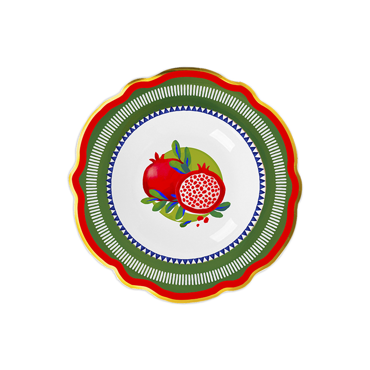 Тарелка суповая DOLCE VITA "POMEGRANADE" — BACI MILANO, Италия
