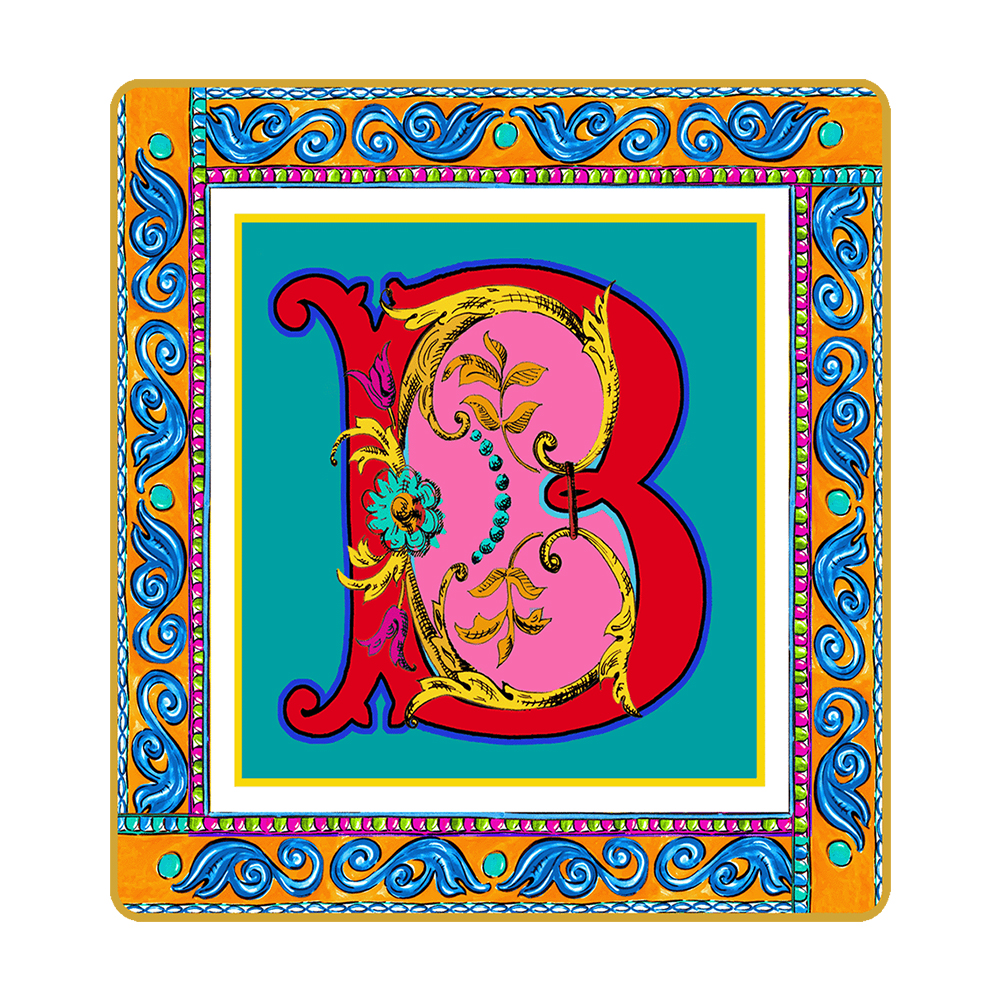 Подарочный мини-поднос ORTIGIA "Letter B" — BACI MILANO, Италия