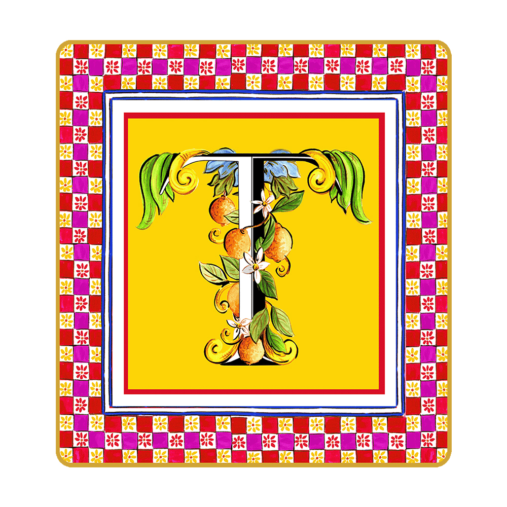 Подарочный мини-поднос ORTIGIA "Letter T" — BACI MILANO, Италия