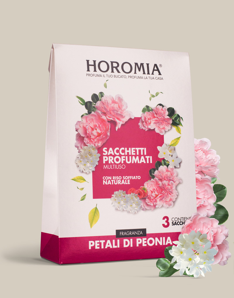 HOROMIA Ароматизированные саше PETALI DI PEONIA / Лепестки пиона, 3 шт