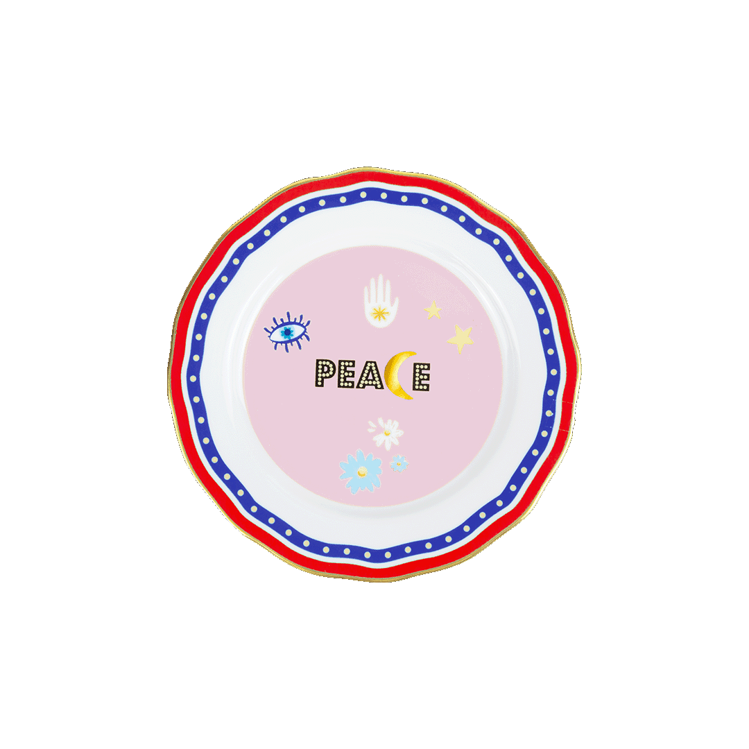 Тарелка десертная MAMMA MIA "PEACE" — BACI MILANO, Италия